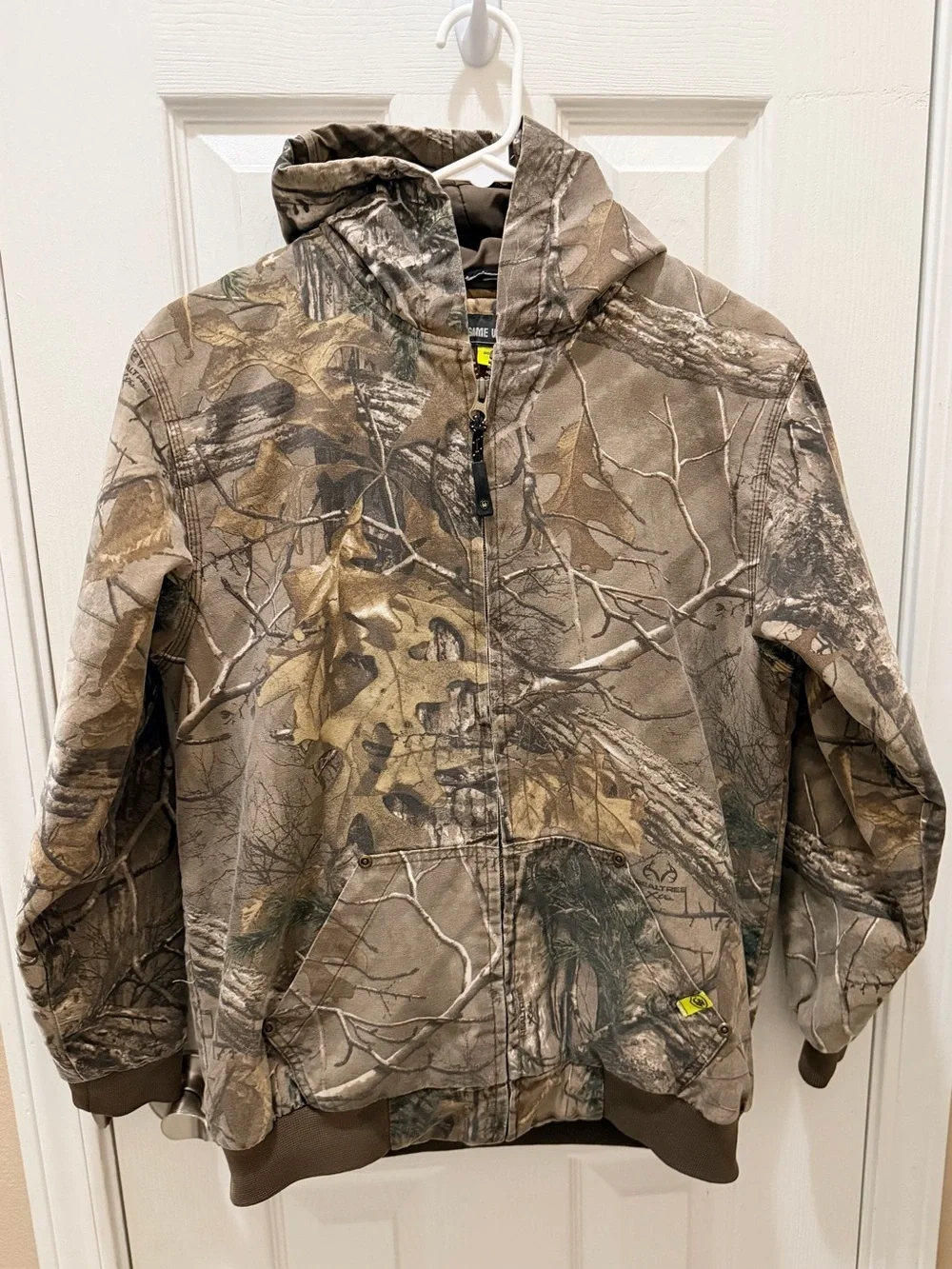 Game Winner Realtree youth camouflage hooded hunting jacket size Large